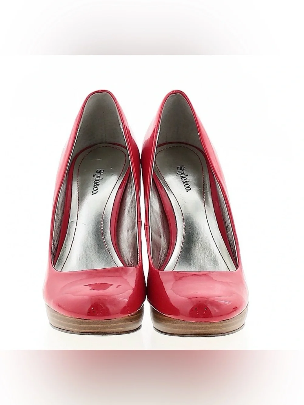STYLE & CO Red Patent Platform Pump - Women's Dress Heel